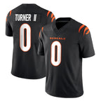 C.Bengals #0 DJ Turner II Player Black Vapor F.U.S.E. Limited Home Game Gdoa Stitched Jerseys
