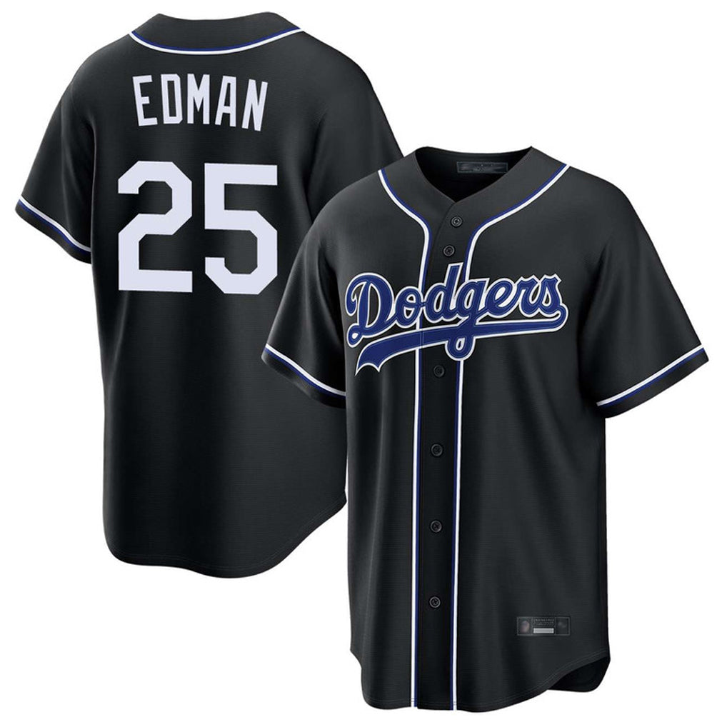 LA.Dodgers #25 Tommy Edman Player Black Carbon Limited Home Fdoa Stitched Jerseys