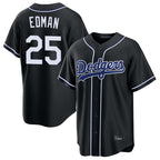 LA.Dodgers #25 Tommy Edman Player Black Carbon Limited Home Fdoa Stitched Jerseys