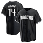 A.Diamondbacks #14 Gabriel Moreno Player Black jersey White Replica Stitched Jerseys