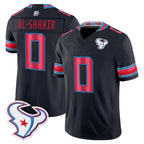 H.Texans #0 Azeez Al-Shaair Player Navy 2026 Rivalries Vapor Limited Home Game Gdoa Stitched jerseys