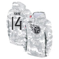 T.Titans #14 Carnell Tate Player Camo Arctic Salute to Service Pullover Hoodies Home Game Gdoa Stitched Jerseys