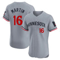 M.Twins #16 Austin Martin Player Gray Home Limited Elite Fdoa Stitched Jerseys
