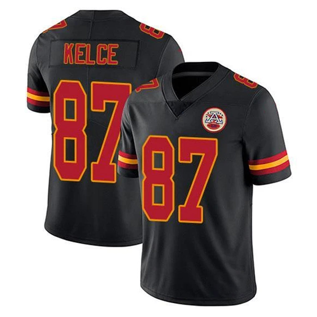 KC.Chiefs #87 Travis Kelce Player Black Limited Vapor Untouchable Home Game Gdoa Stitched Jerseys