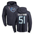 T.Titans #51 Austin Schlottmann Player Navy Logo Pullover Hoodies Home Game Gdoa Stitched Jerseys