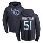 T.Titans #51 Austin Schlottmann Player Navy Logo Pullover Hoodies Home Game Gdoa Stitched Jerseys