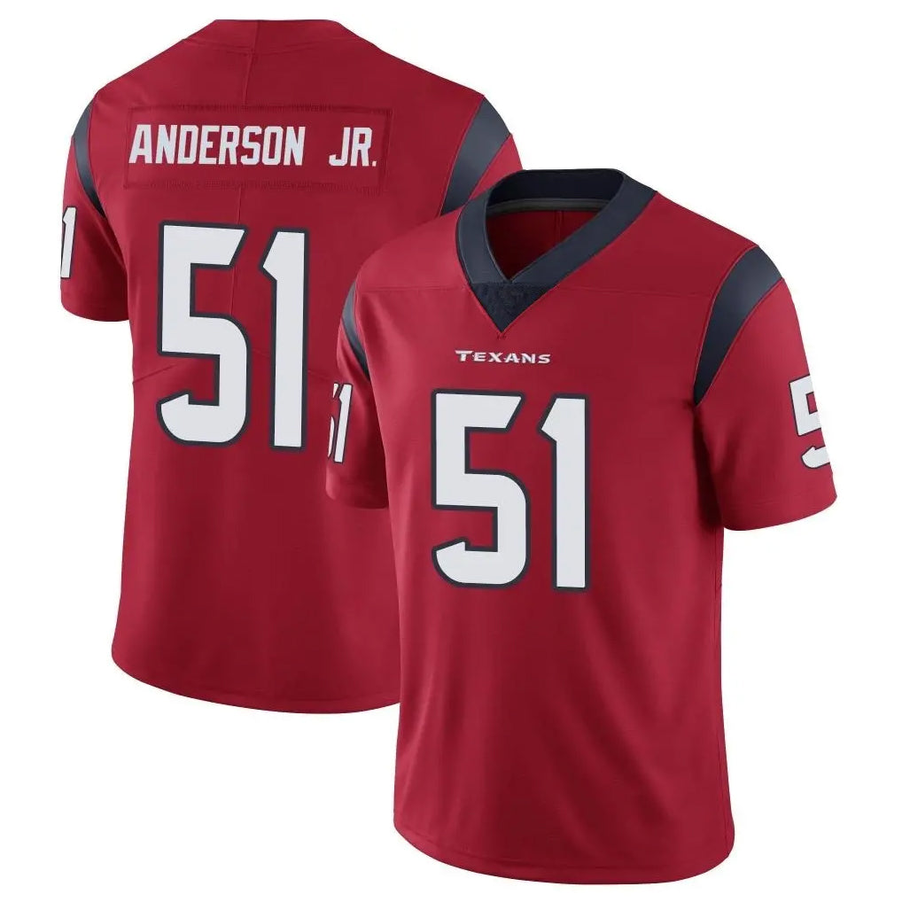 H.Texans #51 Will Anderson Jr. Player Red Limited Vapor Untouchable Home Game Gdoa Stitched Jerseys