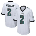 P.Eagles #2 Riq Woolen Player White Home Game Gdoa Stitched Jerseys