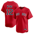 B.Red Sox #12 Connor Wong Player Red Limited Home Game Gdoa Stitched Jerseys