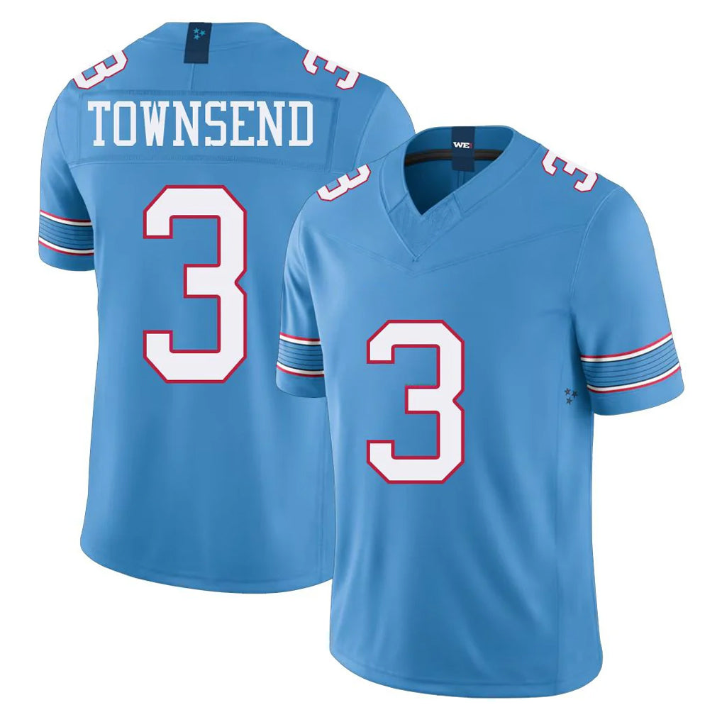T.Titans #3 Tommy Townsend Player Light Blue Team Vapor F.U.S.E. Limited Home Game Gdoa Stitched Jerseys