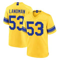 LA.Rams #53 Nate Landman Player Gold Classic Sol Home Game Gdoa Stitched Jerseys