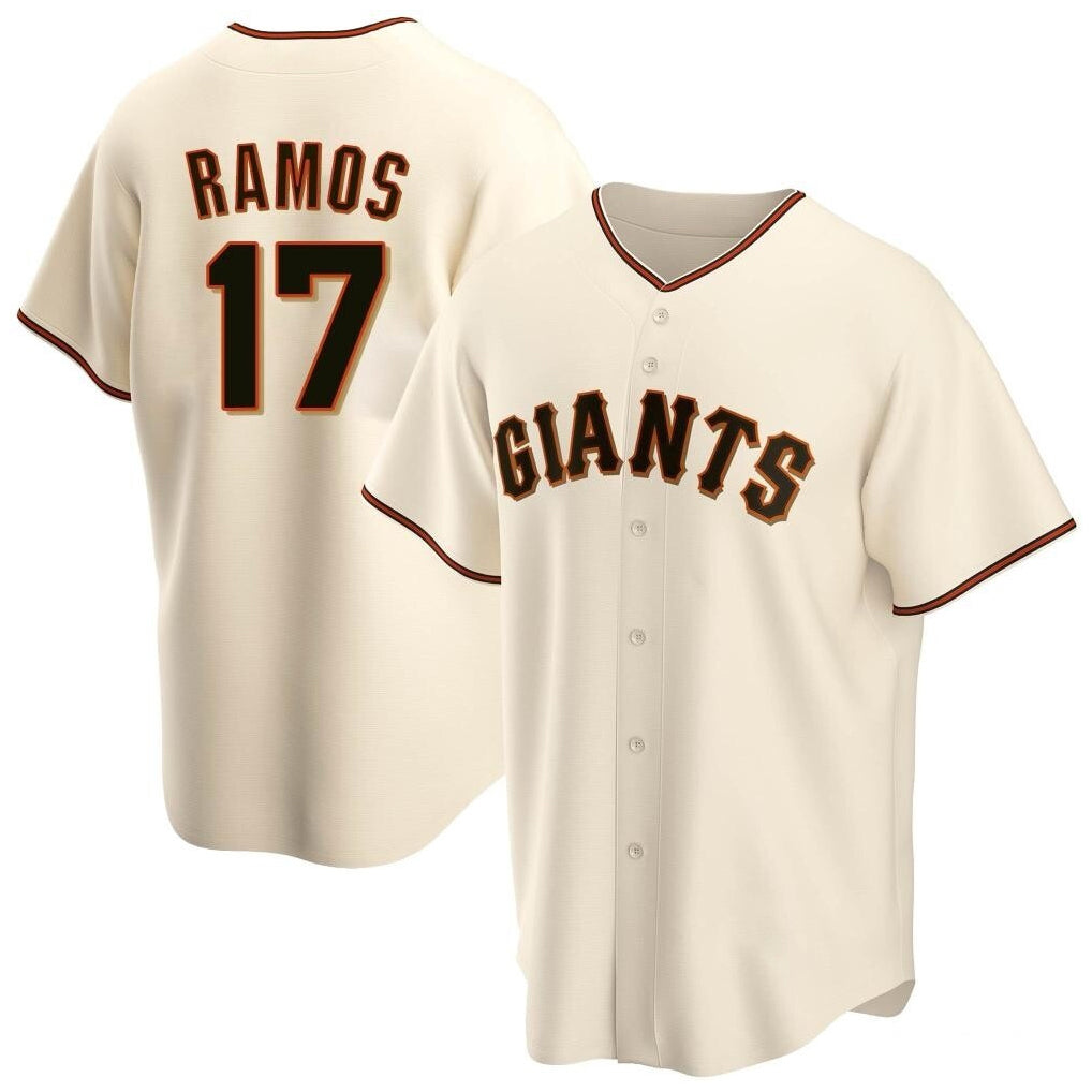 SF.Giants #17 Heliot Ramos Player Cream Home Game Fdoa Stitched Jerseys