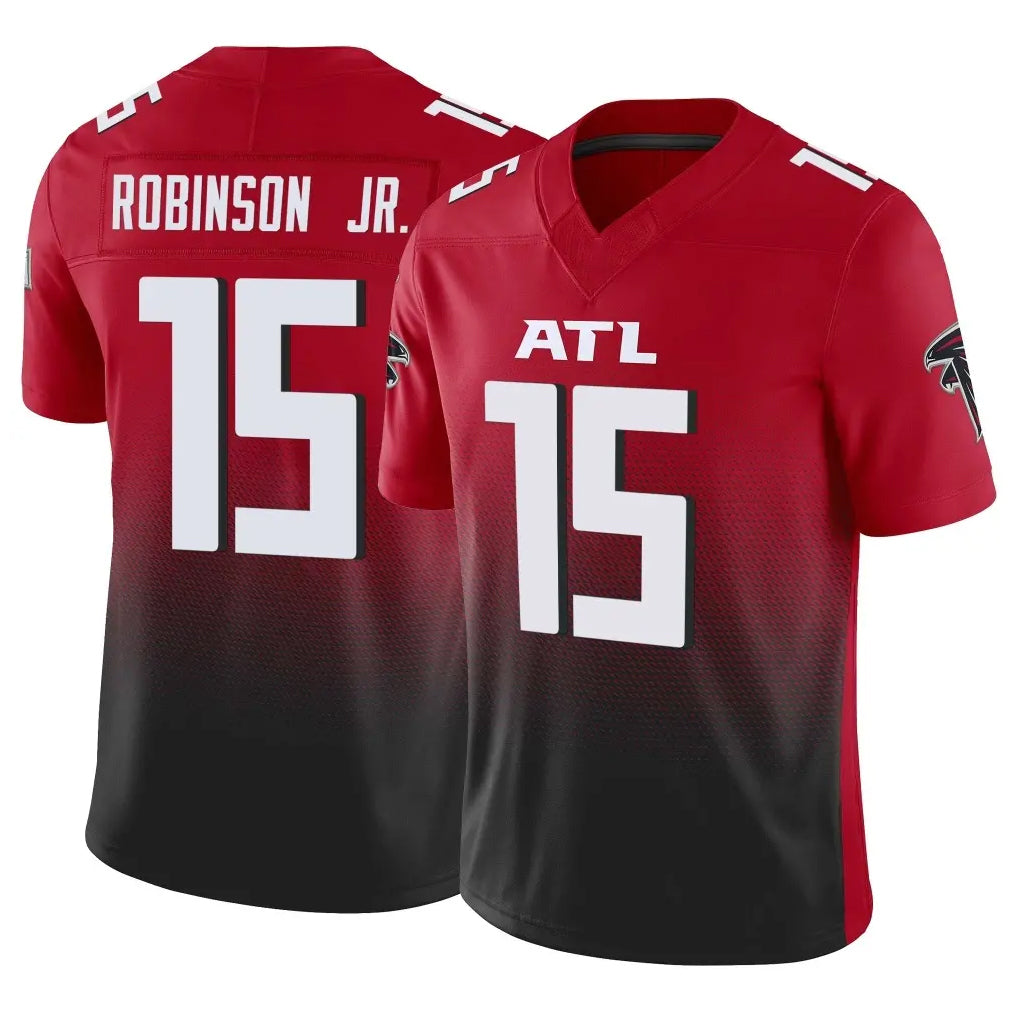 A.Falcons #15 Brian Robinson Player Red Vapor F.U.S.E. Limited Home Game Gdoa Stitched Jerseys