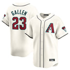 A.Diamondbacks #23 Zac Gallen Player Cream Limited Home Game Gdoa Stitched Jerseys