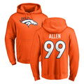 D.Broncos #99 Zach Allen Player Orange Pullover Hoodie Limited Gdoa Stitched Jerseys