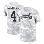 C.Panthers #4 Tetairoa McMillan Player Arctic Camo Salute to Service T-Shirt Hoodies Gdoa Stitched Jerseys