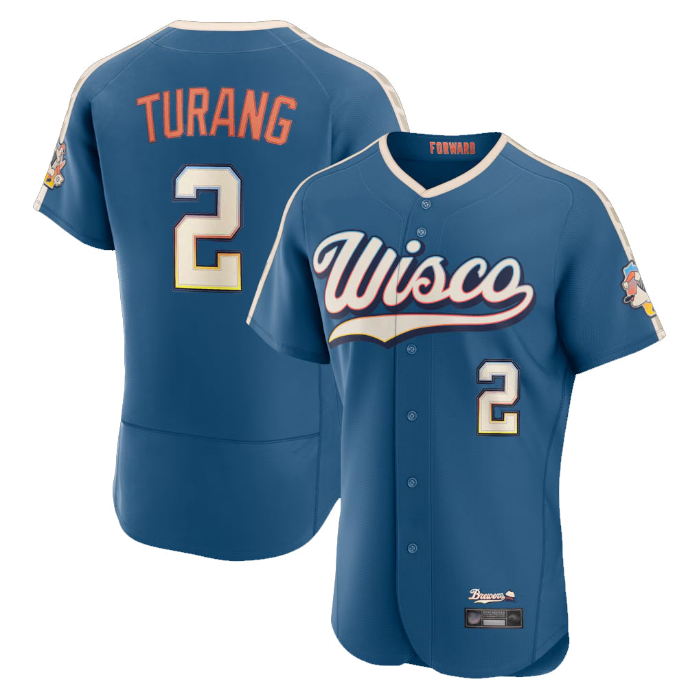 M.Brewers #2 Brice Turang Player Blue 2026 City Connect Home Limited Elite Fdoa Stitched Jerseys