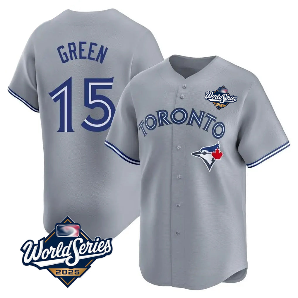 T.Blue Jays #15 Chad Green Player Gray 2025 World Series Home Limited Fdoa Stitched Jerseys