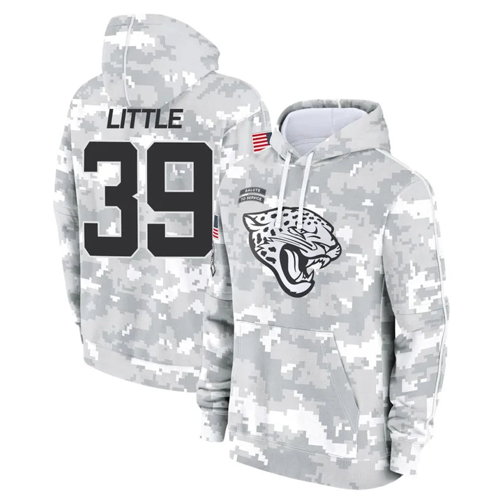 J.Jaguars #39 Cam Little Player Arctic Camo Salute to Service Hoodies Limited Game Gdoa Stitched Jerseys
