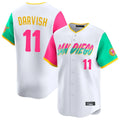S.Diego Padres #11 Yu Darvish Player White City Connect Home Limited Fdoa Stitched Jerseys