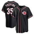 C.Reds #35 Jose Trevino Player Black Fashion Out Home Game Gdoa Stitched Jerseys