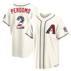 A.Diamondbacks #2 Geraldo Perdomo Player Cream USA 250 Fourth of July Home Game Gdoa250Ys Stitched Jerseys