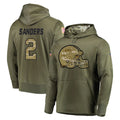 C.Browns #2 Shedeur Sanders Player Olive Salute to Service Pullover Hoodies Home Game Gdoa Stitched Jerseys