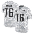 NE.Patriots #76 Morgan Moses Player Arctic Camo Salute To Service Limited Game Gdoa Stitched Jerseys