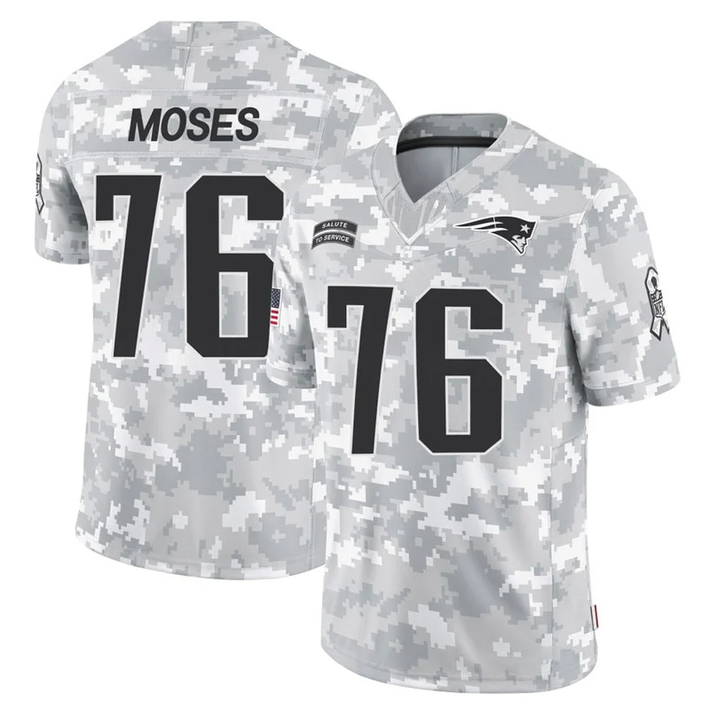 NE.Patriots #76 Morgan Moses Player Arctic Camo Salute To Service Limited Game Gdoa Stitched Jerseys