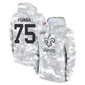 NO.Saints #75 Taliese Fuaga Player Arctic Camo Salute to Service Pullover Hoodies Limited Game Gdoa Stitched Jerseys