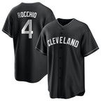 C.Guardians #4 Brayan Rocchio Player Black Home Game Gdoa Stitched Jerseys