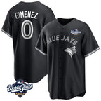 T.Blue Jays #0 Andres Gimenez Player Black 2025 World Series Game Fdoa Stitched Jerseys