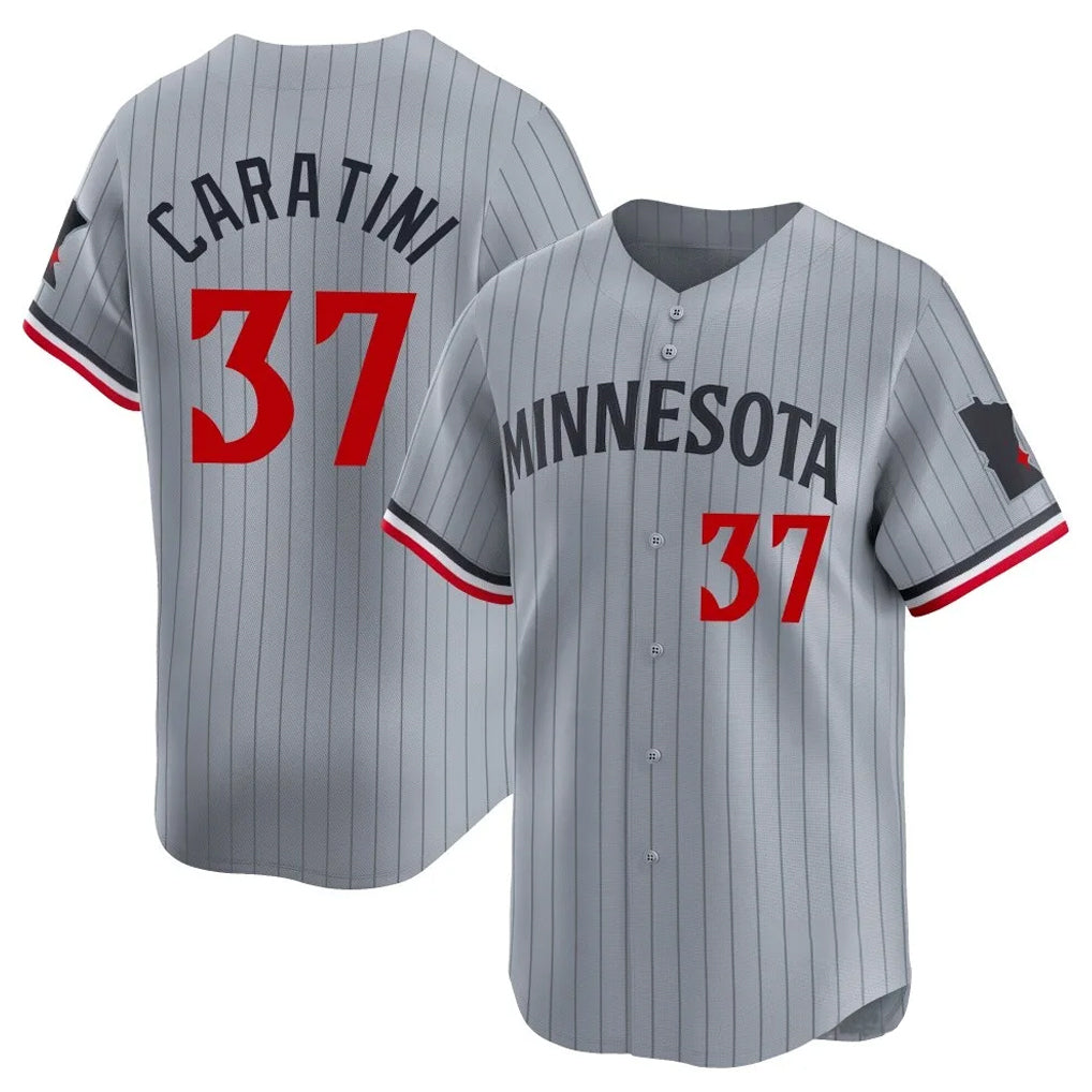 M.Twins #37 Victor Caratini Player Gray Home Limited Fdoa Stitched Jerseys