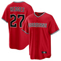C.Guardians #27 Austin Hedges Player Red Home Game Gdoa Stitched Jerseys
