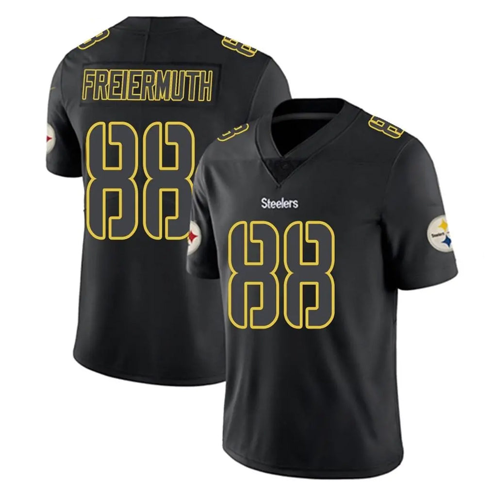 P.Steelers #88 Pat Freiermuth Player Black Impact Limited Home Game Gdoa Stitched Jerseys