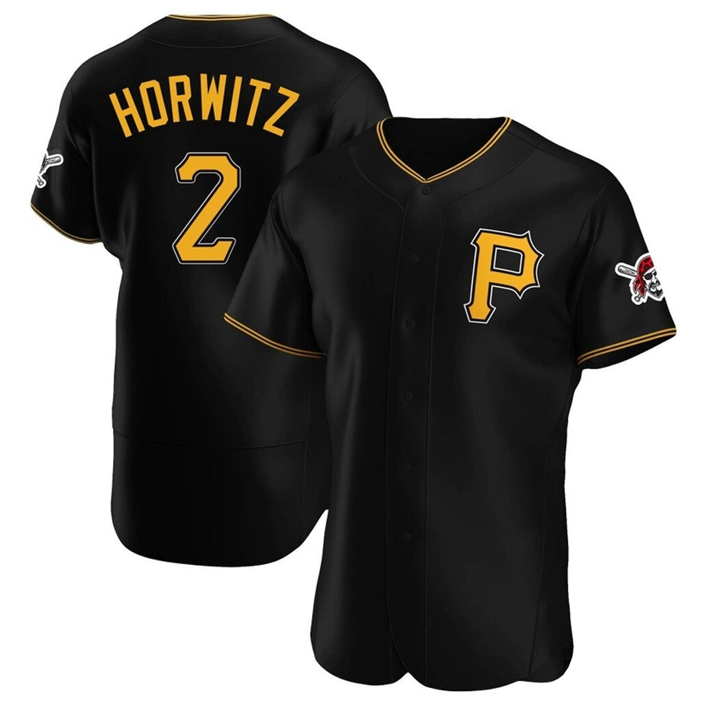 P.Pirates #2 Spencer Horwitz Player Black Alternate 2025 Home Limited Elite Fdoa Stitched Jerseys