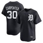 D.Tigers #30 Kerry Carpenter Player Navy Home Limited Game Gdoa Stitched Jerseys