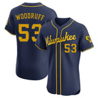 M.Brewers #53 Brandon Woodruff Player Navy Home Limited Elite Fdoa Stitched Jerseys
