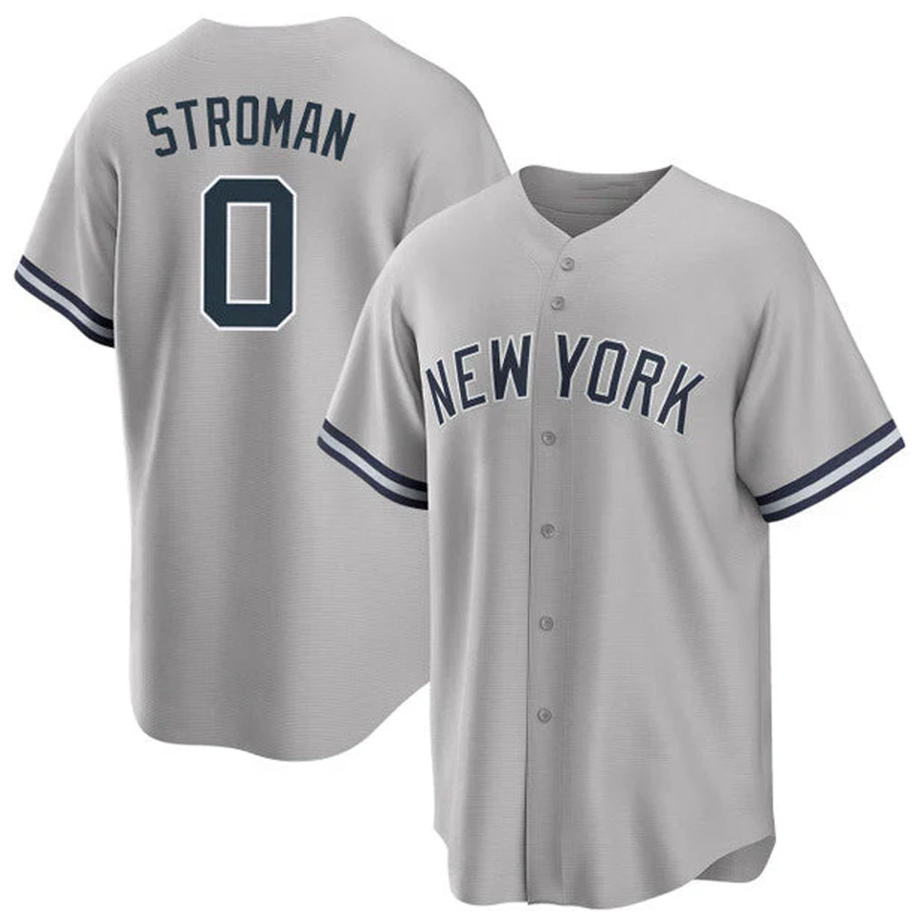 NY.Yankees #0 Marcus Stroman Player Gray Road Game Fdoa Stitched Jerseys