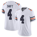 C.Bears #4 D'Andre Swift Player White Classic Vapor Limited Home Game Gdoa Stitched Jerseys