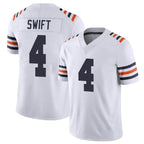 C.Bears #4 D'Andre Swift Player White Classic Vapor Limited Home Game Gdoa Stitched Jerseys