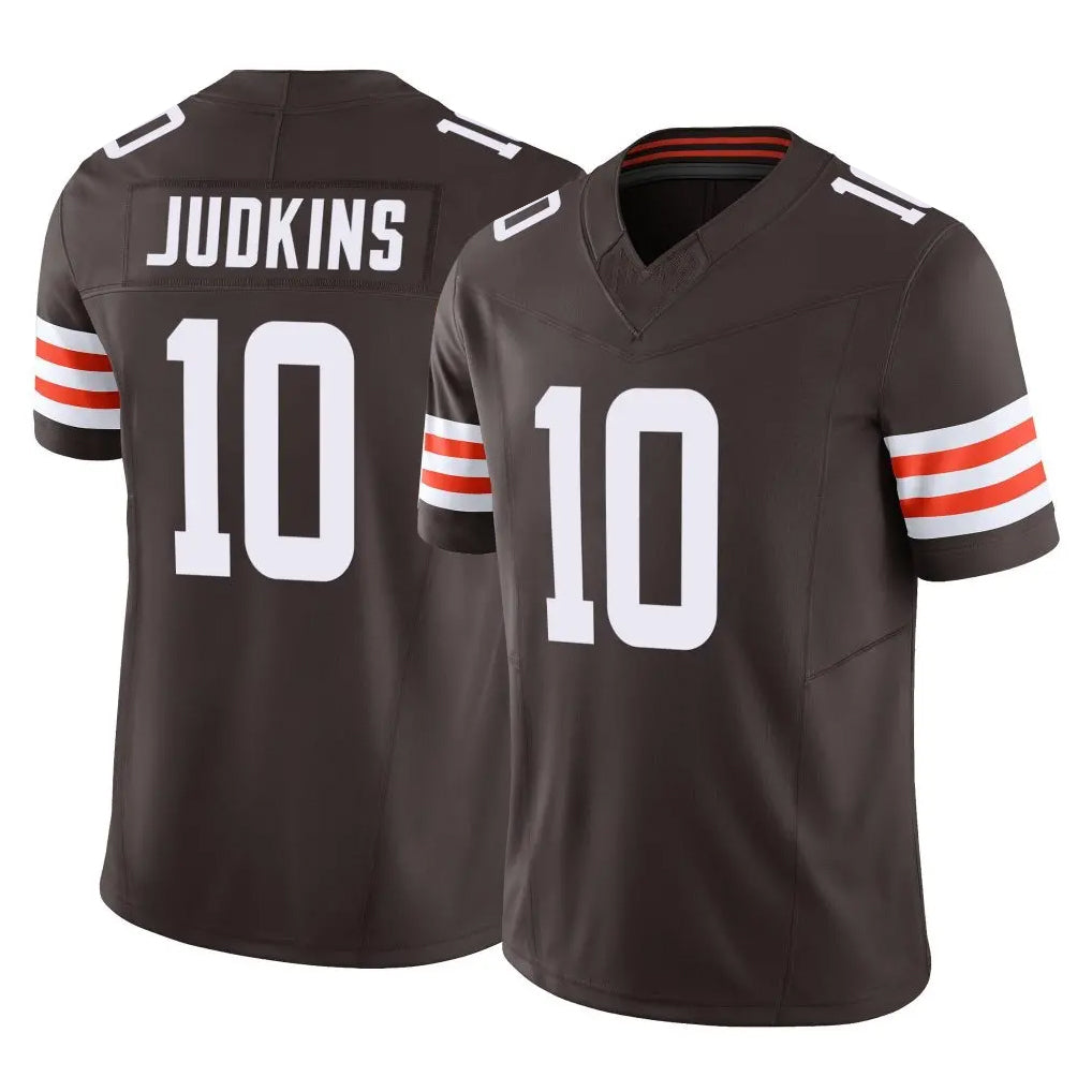 C.Browns #10 Quinshon Judkins Player Brown Vapor F.U.S.E. Limited Home Game Gdoa Stitched Jerseys