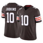 C.Browns #10 Quinshon Judkins Player Brown Vapor F.U.S.E. Limited Home Game Gdoa Stitched Jerseys