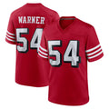 SF.49ers #54 Fred Warner Player Red Limited Alternate Home Game Gdoa Stitched Jerseys