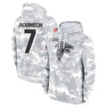 A.Falcons #7 Bijan Robinson Player Camo Arctic Salute to Service Hoodies Limited Gdoa Stitched Jerseys