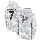 A.Falcons #7 Bijan Robinson Player Camo Arctic Salute to Service Hoodies Limited Gdoa Stitched Jerseys
