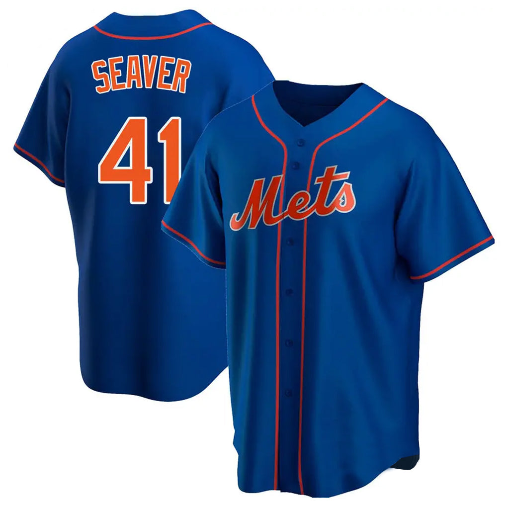 NY.Mets #41 Tom Seaver Player Royal Home Game Fdoa Stitched Jerseys
