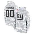 Custom NY.Giants Arctic Camo Salute to Service Pullover Hoodies Limited Game Any Name & Numbers Gdoa Stitched Jerseys