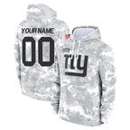 Custom NY.Giants Arctic Camo Salute to Service Pullover Hoodies Limited Game Any Name & Numbers Gdoa Stitched Jerseys