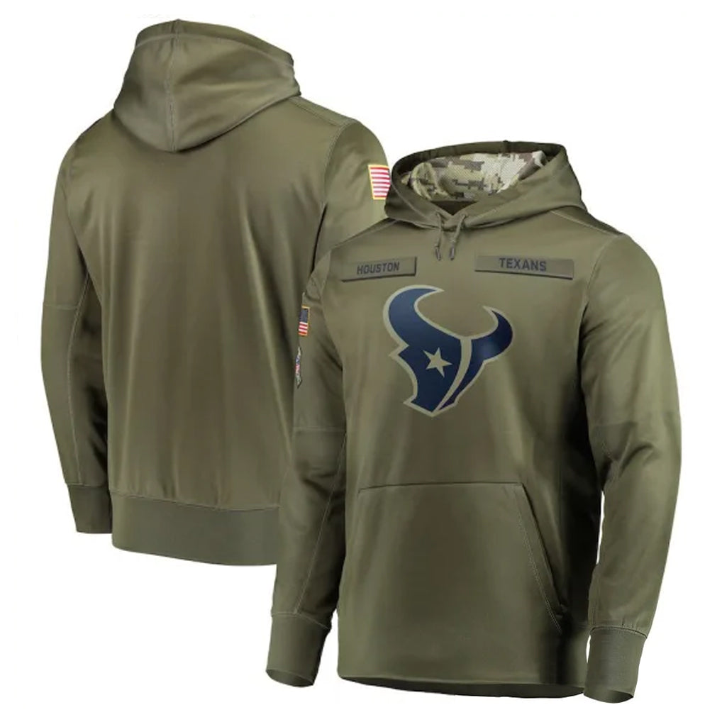 H.Texans ## Texans Blank Player Olive Salute to Service Pullover Hoodies Home Game Gdoa Stitched Jerseys